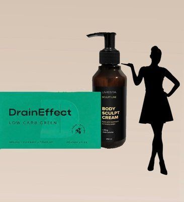 Антицелюлітний набір ( DrainEffect Green+ Sculpt Line антицелюлітний крем ) 695849 фото