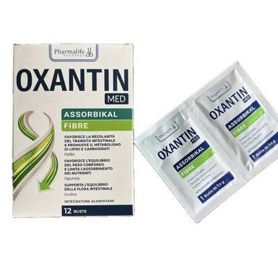 Диетическая добавка с клетчаткой для нормализации массы тела Oxantin "Абсорбция", 12 саше по 7,4 2651 фото