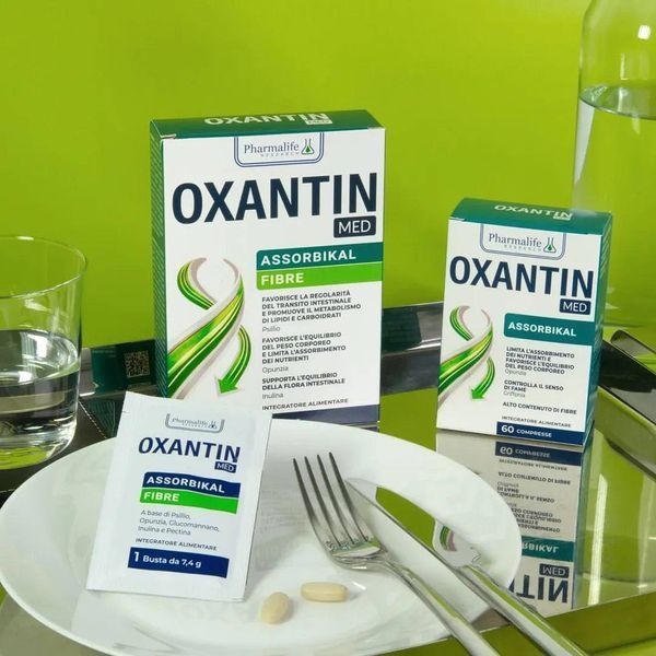 Диетическая добавка с клетчаткой для нормализации массы тела Oxantin "Абсорбция", 12 саше по 7,4 2651 фото