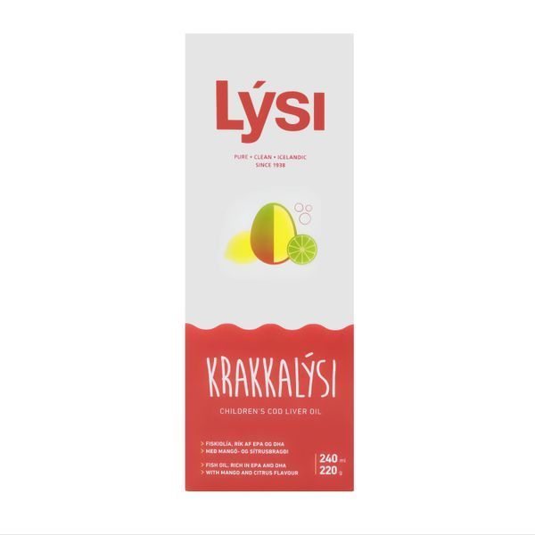 Lysi Омега-3 рыбий жир для детей со вкусом манго, лимона и лайма НВ060 фото